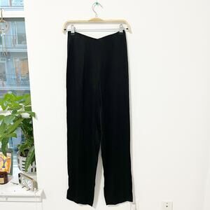 Donna Karan Black Wide Leg Silky Pants Size 6